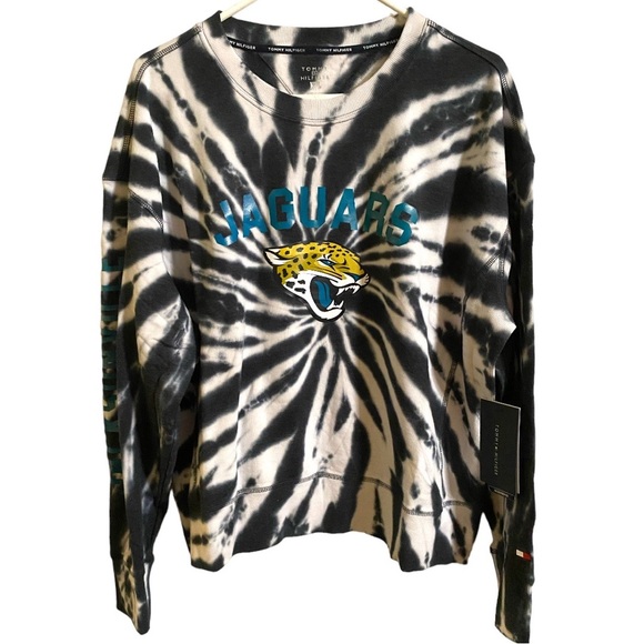 Tommy Hilfiger NFL Jaguars Tie Dye Sweatshirt XL - Picture 1 of 11